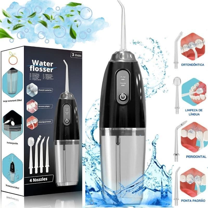 Irrigador Oral Dental Sem fio Elétrico Recarregável para Pentes Gengivas Implante Dentário Aparelho