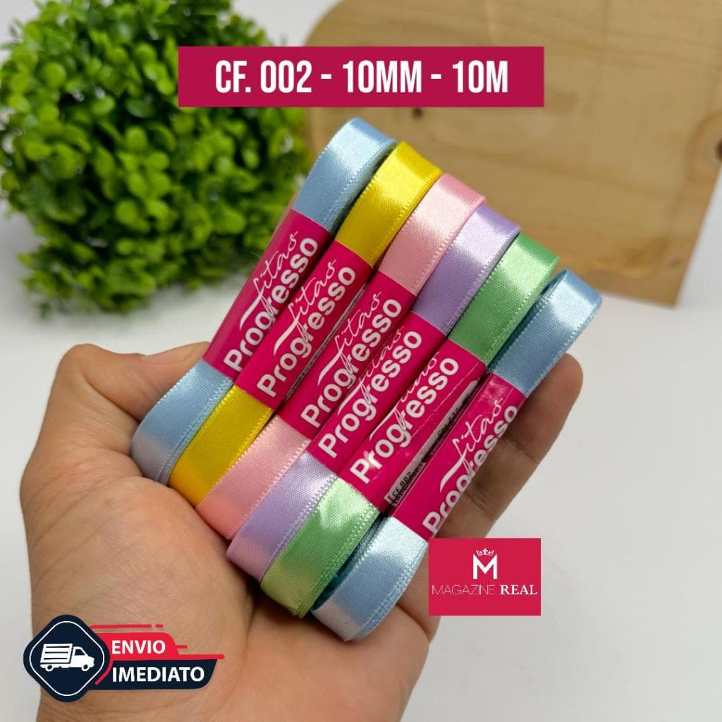 Fita de Cetim Progresso N°2 10mm - 10mts