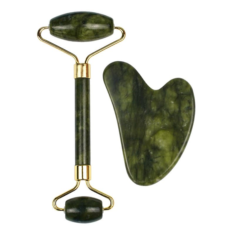 rolo pedra de jade  placa Gua Sha massagem FACIA Anti Ruga