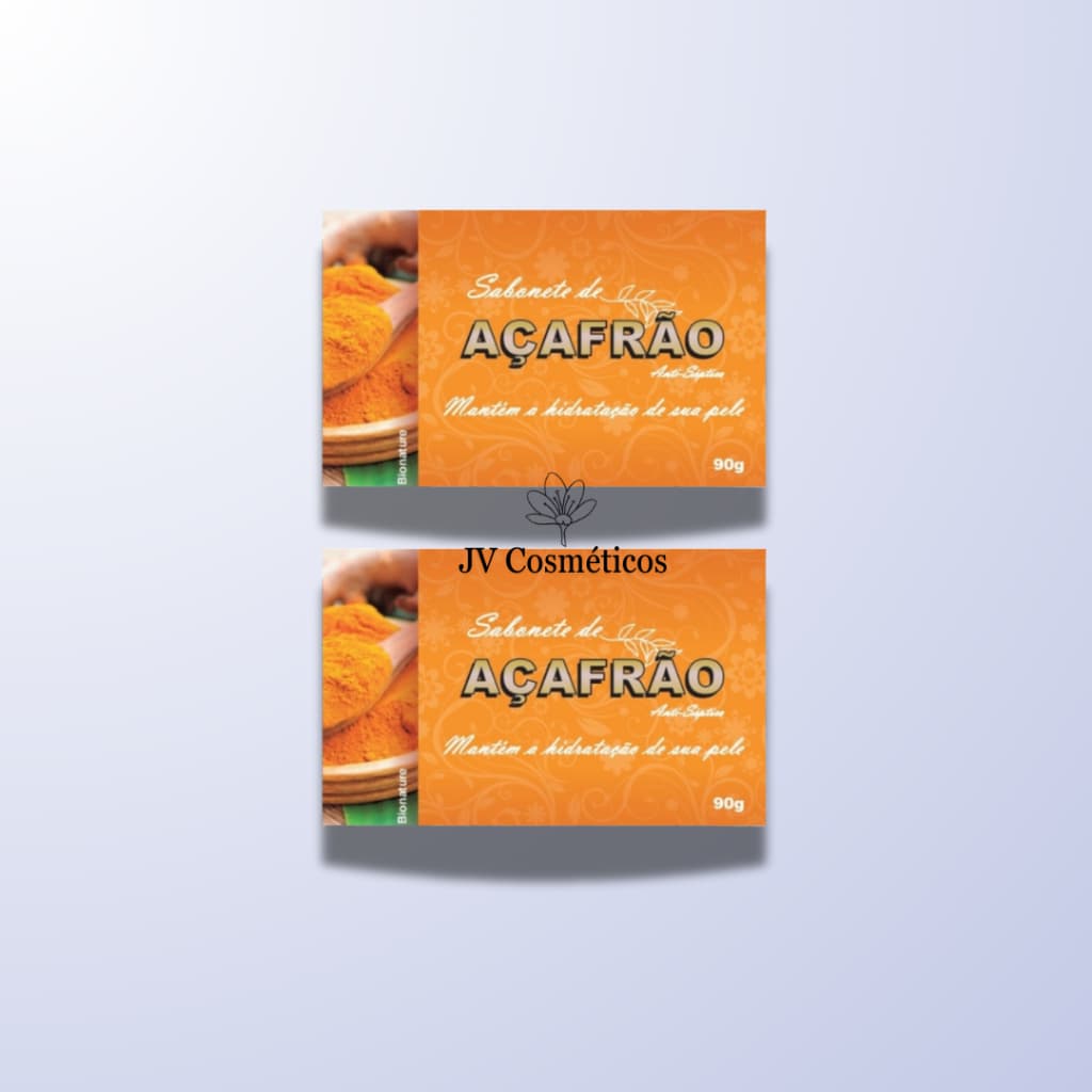 2 UN Sabonete Barra de Açafrão 90g - Bionature