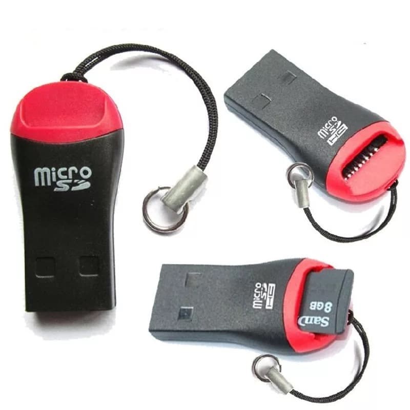KIT 5 4 3 2 1  Mini Leitor De Cartão Micro Sd / M2 Adaptador Usb