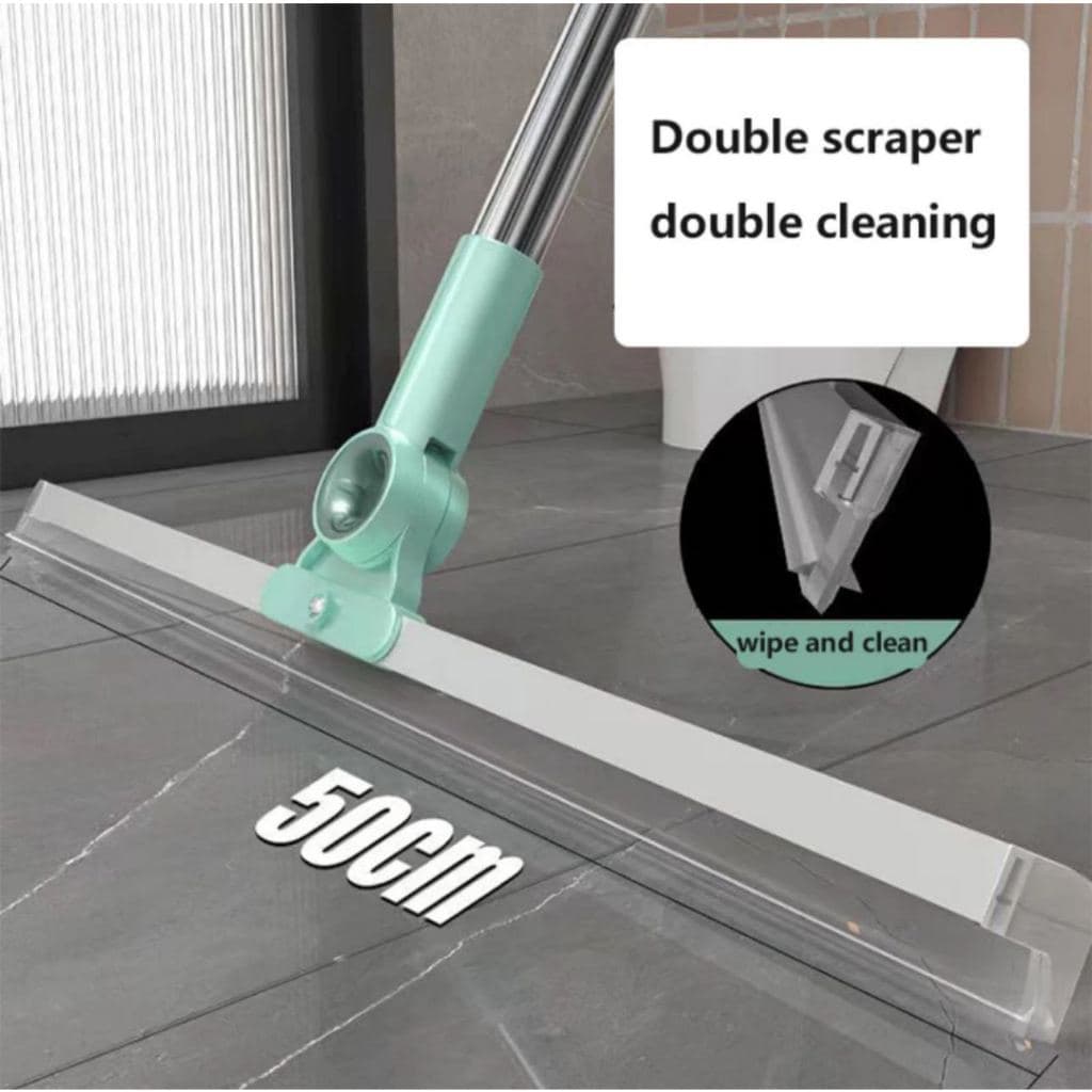 Rodo de Silicone Para Limpeza de Piso Vidros Com Gancho Secos e Molhados Uso Duplo Vassoura Mágica
