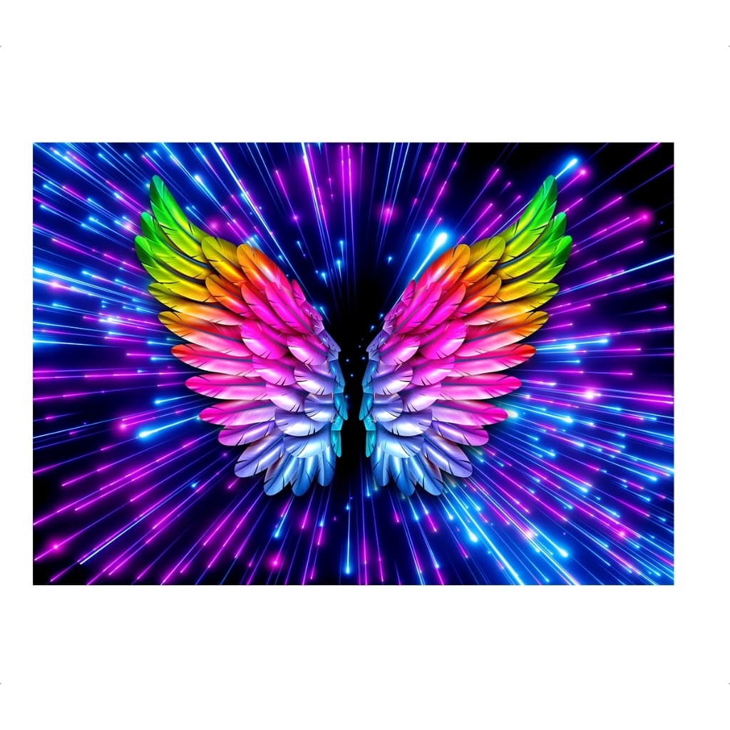 Fundo Fotográfico Cenário Tecido Sublimado Asas Neon 2,20x1,50m SFF-234