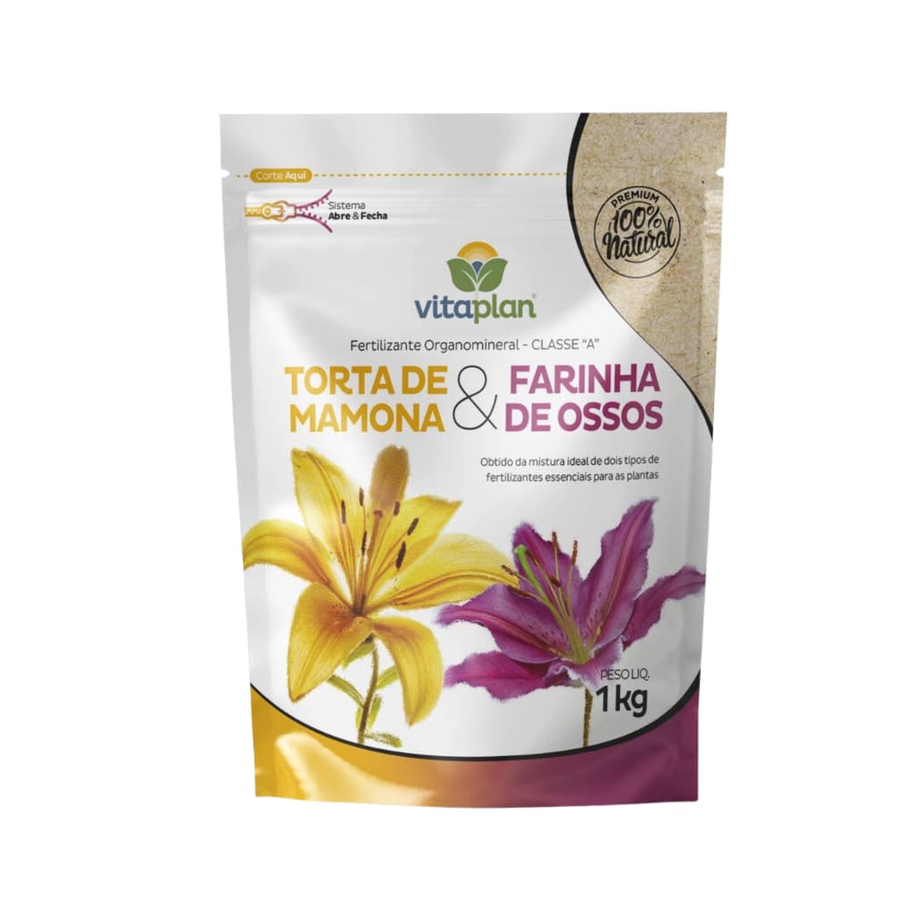 Torta de Mamona + Farinha de Ossos Fertilizante Organomineral - Classe ''A''