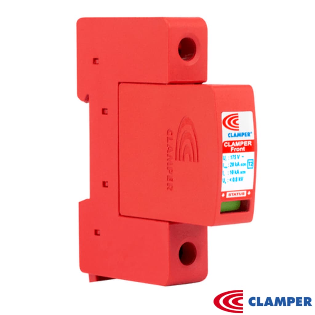 Protetor Surto DPS Clamper FRONT Anti Raio Vcl 175V 20Ka