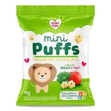 Mini Puffs Snack Brócolis e Maça 24x18g - Nhamimami