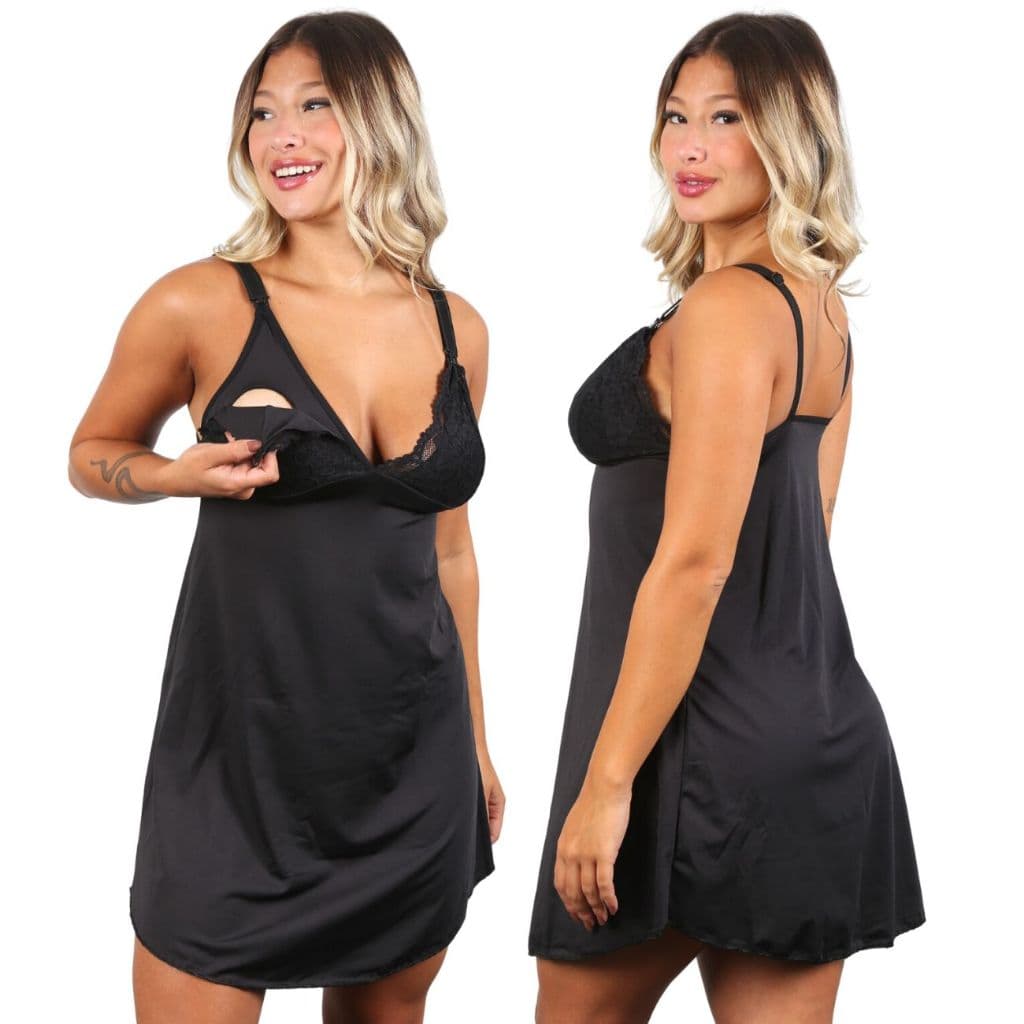 Camisola Amamentação Abre Fácil Gestante Grávida Pijama Conforto Pós Parto Maternidade Microfibra