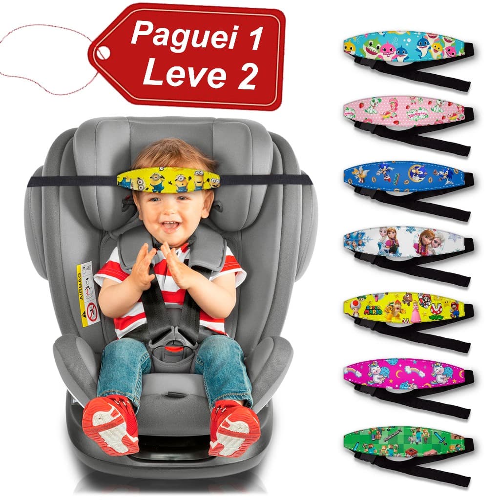 2 Faixa Apoio Suporte Cabeça Bebê Cadeirinha Carro Soneca Sono