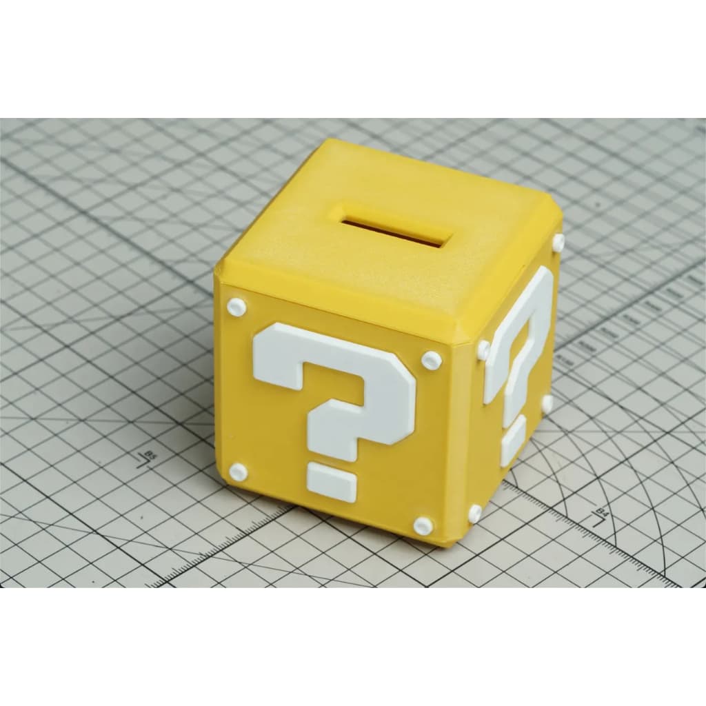 Cofrinho Cubo Interrogação Mario Cofre Moedas