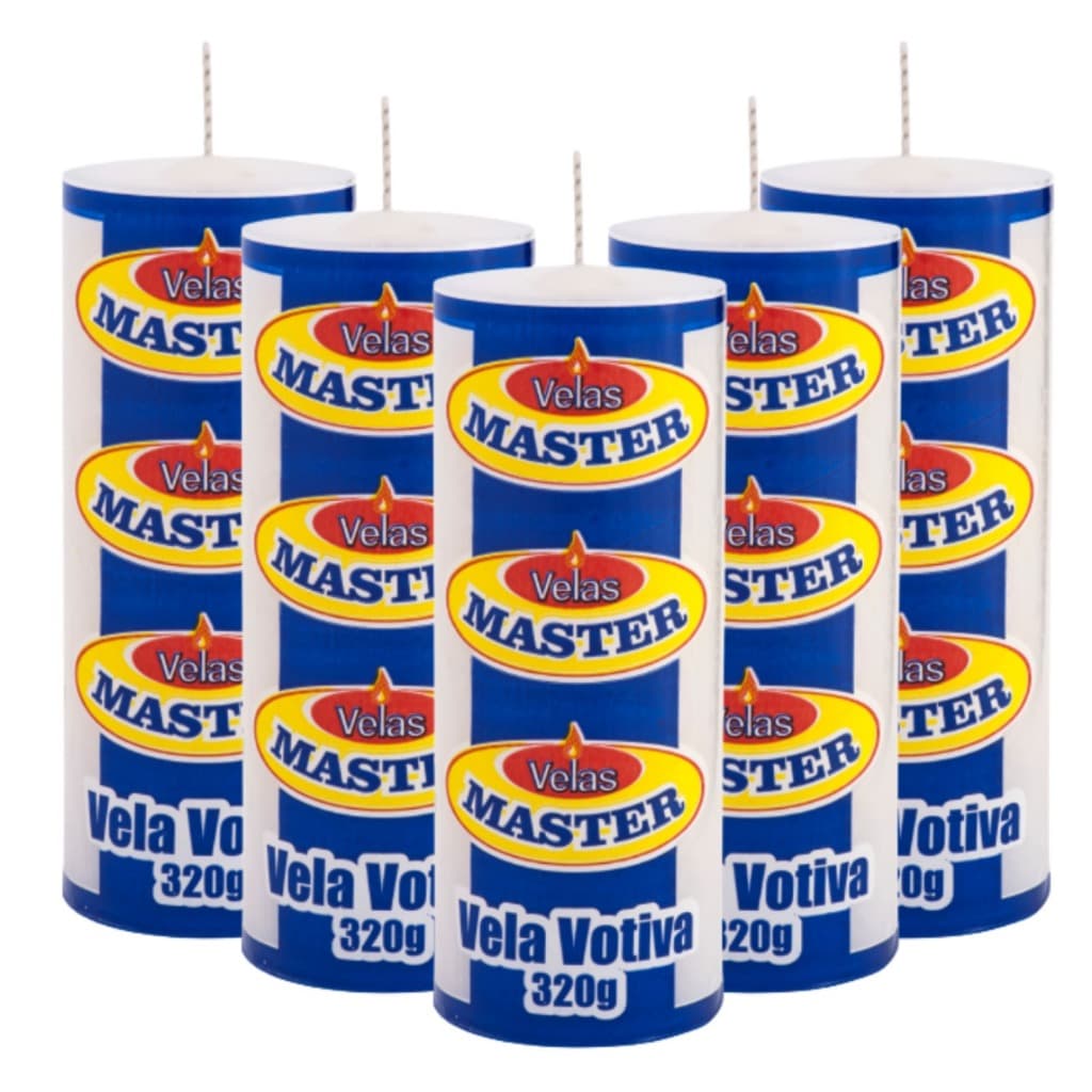 Kit Vela 7 dias Branca 320g Atacado Parafina Pura Votiva