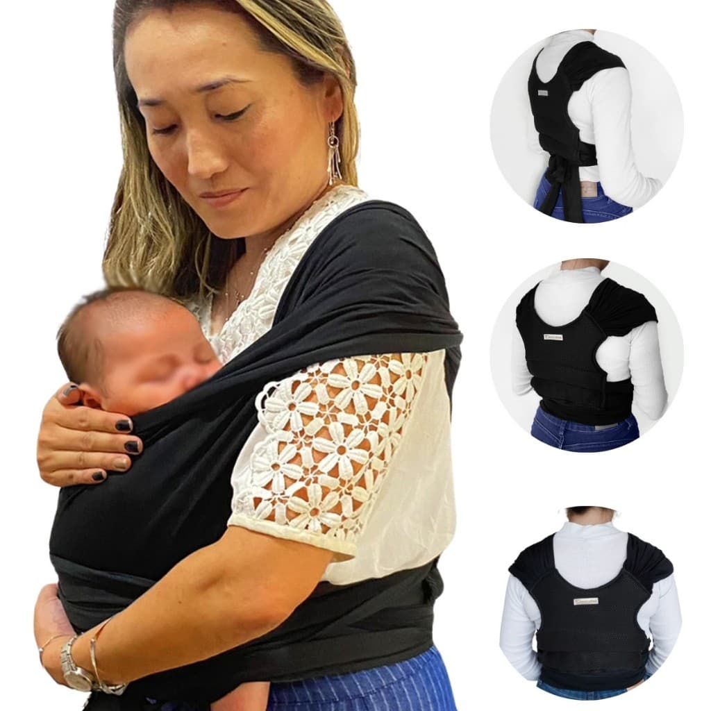 Sling Wrap para Bebe Recém Nascido ate 20kg Carregador Canguru Maternidade Respiravel Passeio