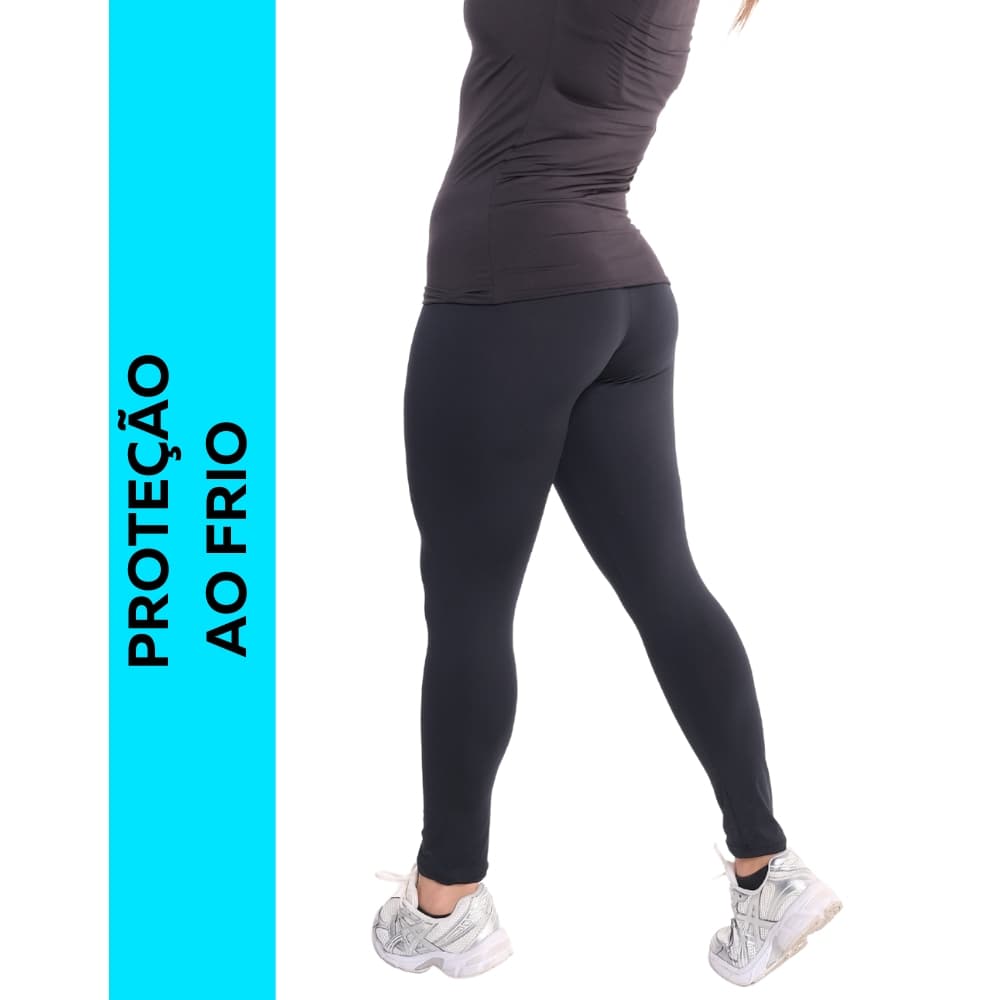 Calça Térmica Flanelada Segunda Pele Proteção ao Frio Intenso  Unissex Fitness Academia Snugg