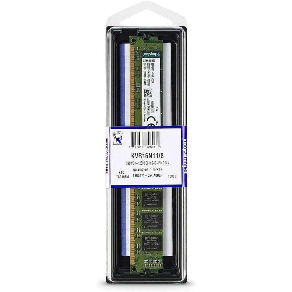 Memória RAM para PC DDR3 8GB 1600MHz Kingston - KVR16N11/8