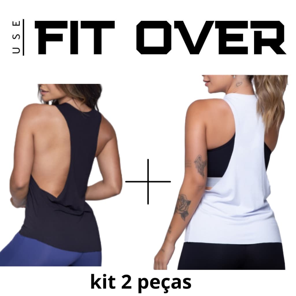 Kit 2 camisetas fitness -  cavada -  academia - crossfit - fit over
