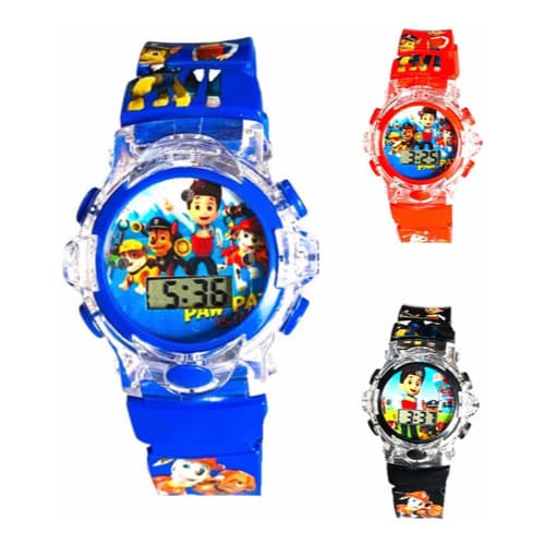 Relógio Patrulha Canina Infantil Meninino Menina Criança Digital Com Luzes E Som