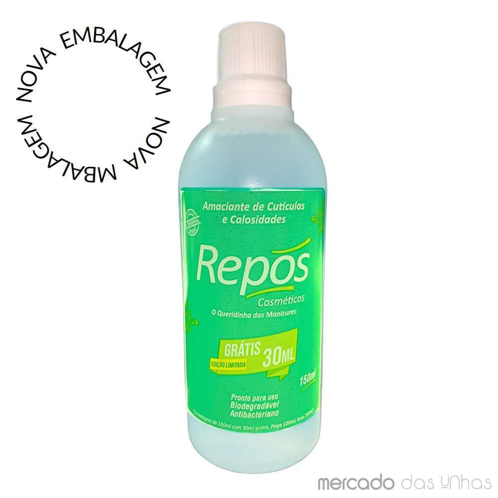 Amaciante de Cutículas e Calosidade Repós 150ml Original - Amolecedor Líquido SPA dos Pés