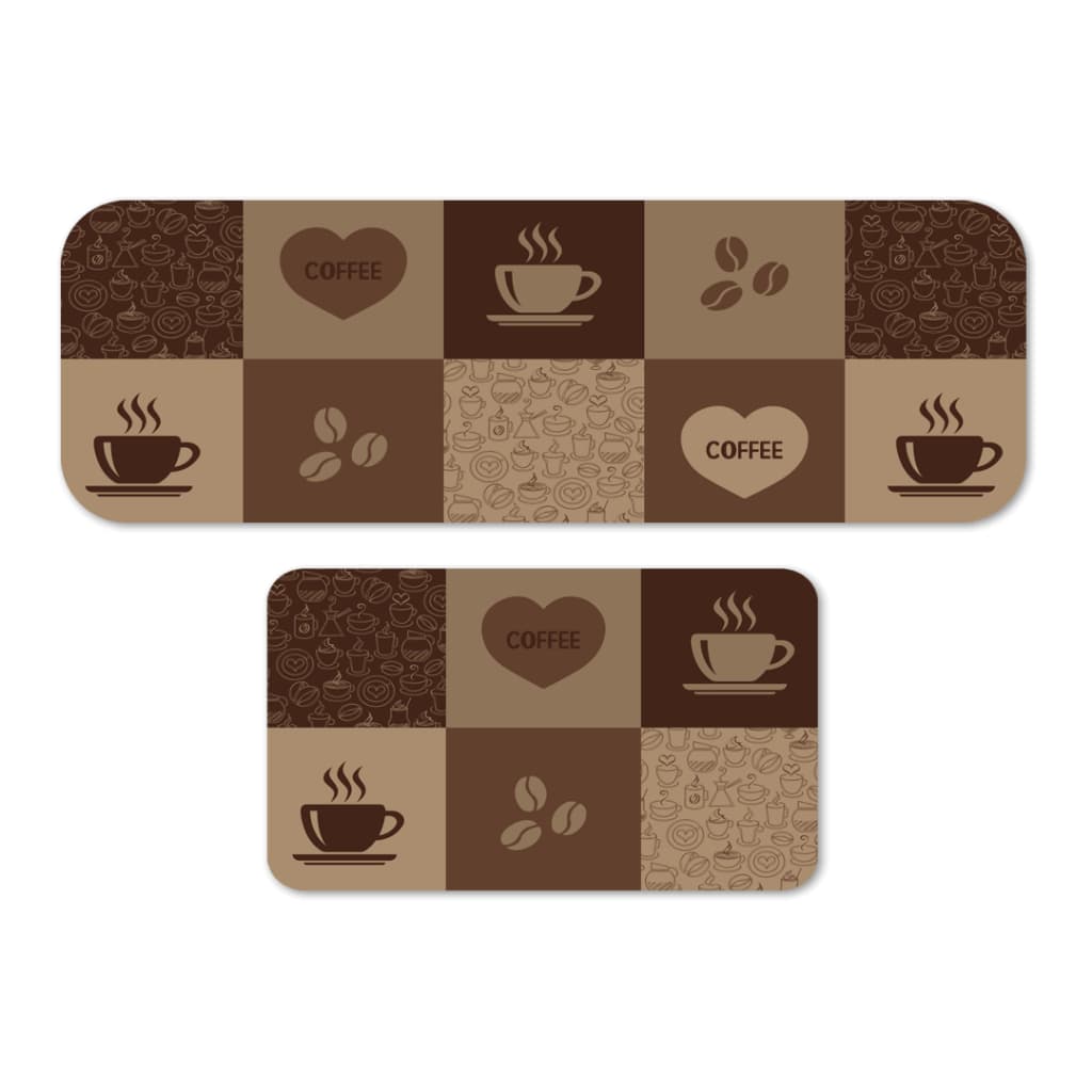 Jogo de Tapetes de Cozinha Coffee Café / Feliz Natal / Floral / Home