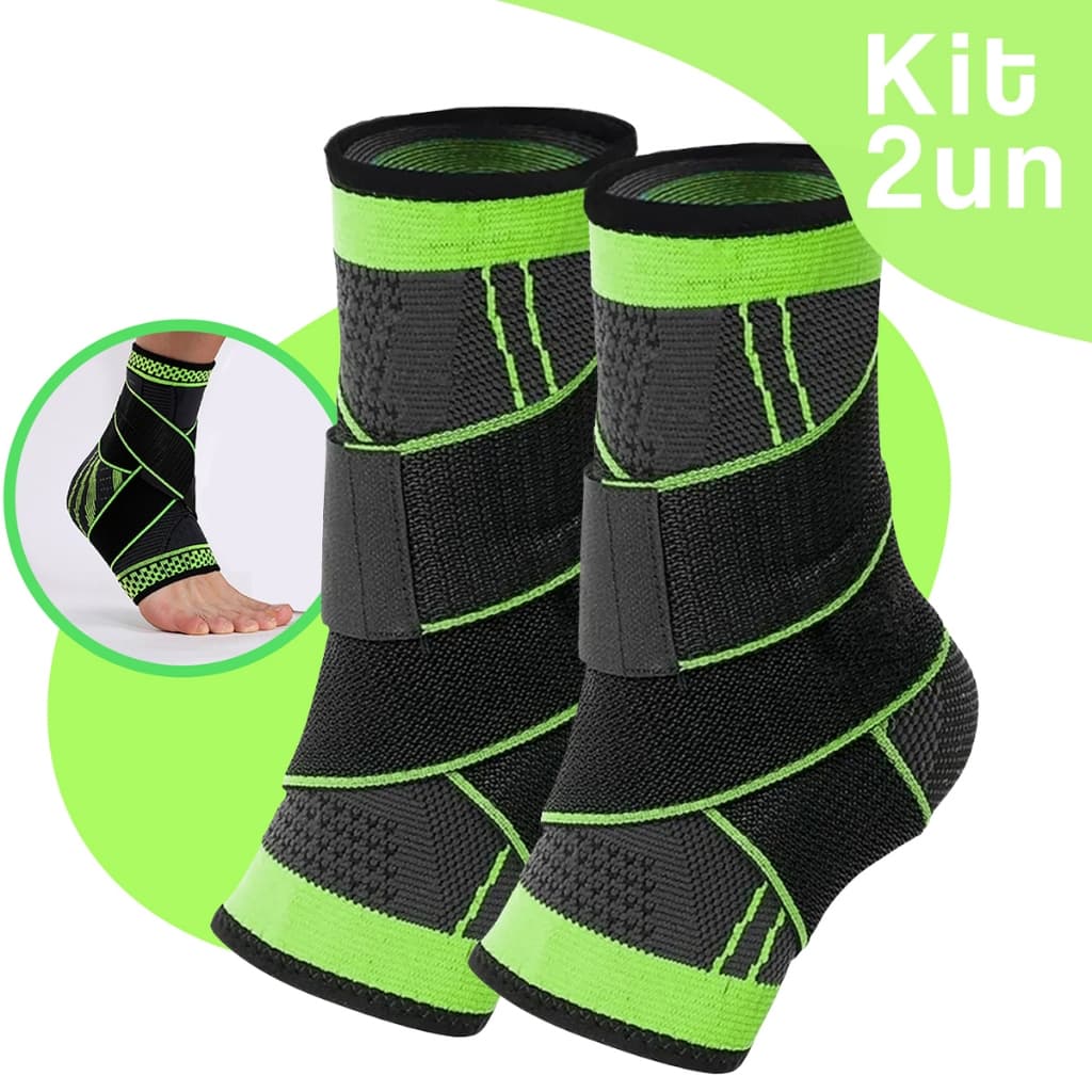 Kit 2 ou 1 Tornozeleiras Ortopédica Compressão Estabilizadora Par Tornozeleira Ajustável Unissex