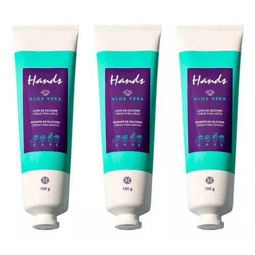 Luva Silicone 100g  Creme Para Mãos Hinode Original Oferta 3 UNIDADES