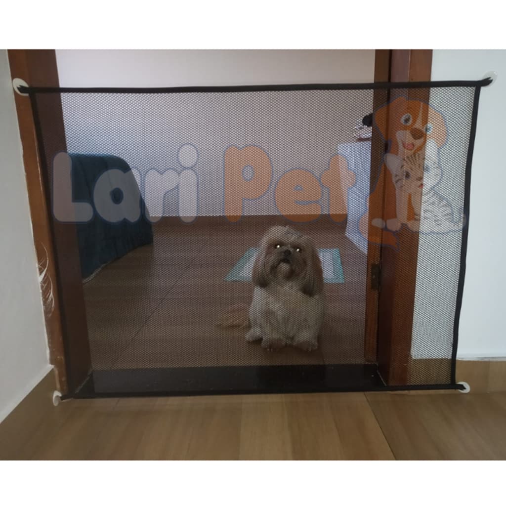 Cerca Cercado para Cachorro Cães - Tela Divisória p/ Portas - COR PRETO