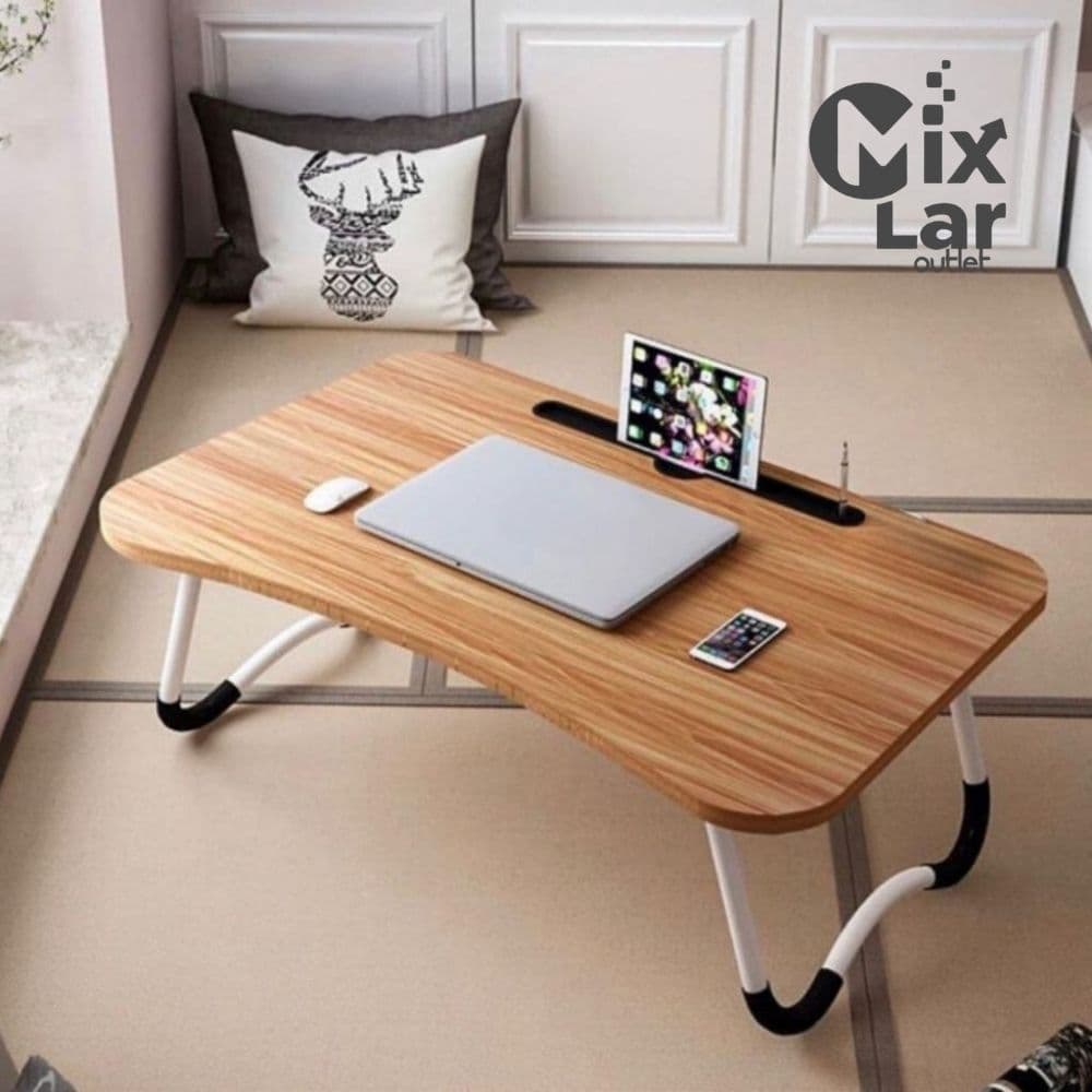 Mesa Dobrável Portátil para Notebook Home Office Apoio Cama Sofá Portátil