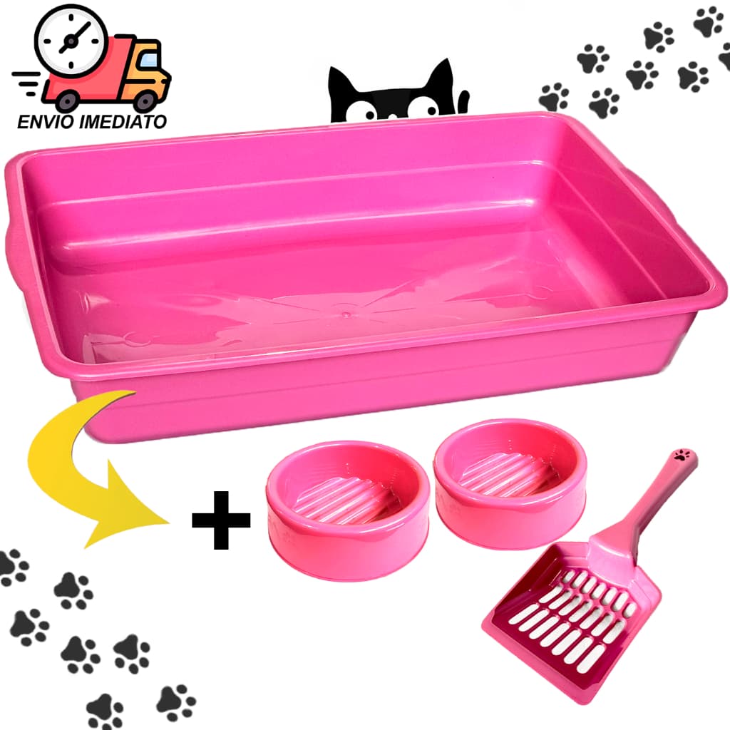 Kit Bandeja Higiênica Para Areia De Gato Banheiro de Gatos