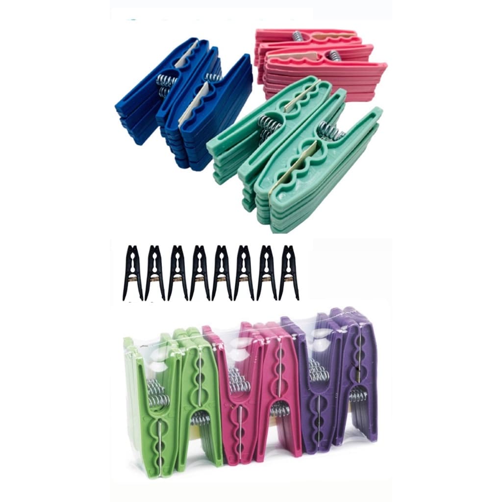 ￼Pregador De Roupas Grande de Plástico Colorido Kit 120 Unidades