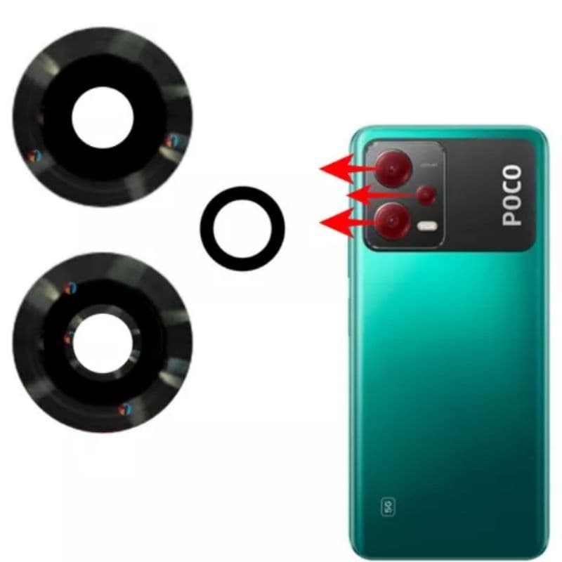 Vidro Câmera Lente Redmi Poco X5 5g Traseira Para Xiaomi Redmi Poco X5 5g
