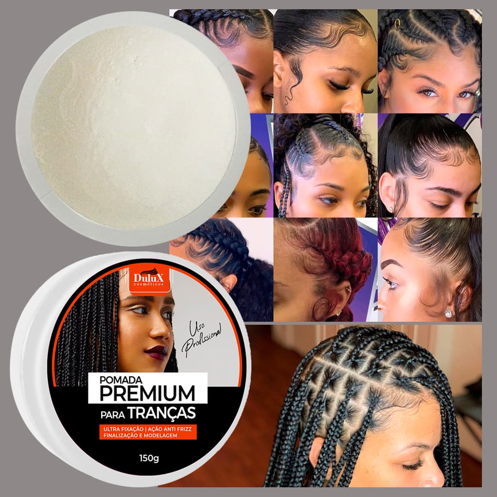 Cera Modeladora Tranças Incolor Cabelo Box Braid Baby Hair Nagô Boxeadora Baby Hair low Poo 150g Dulux