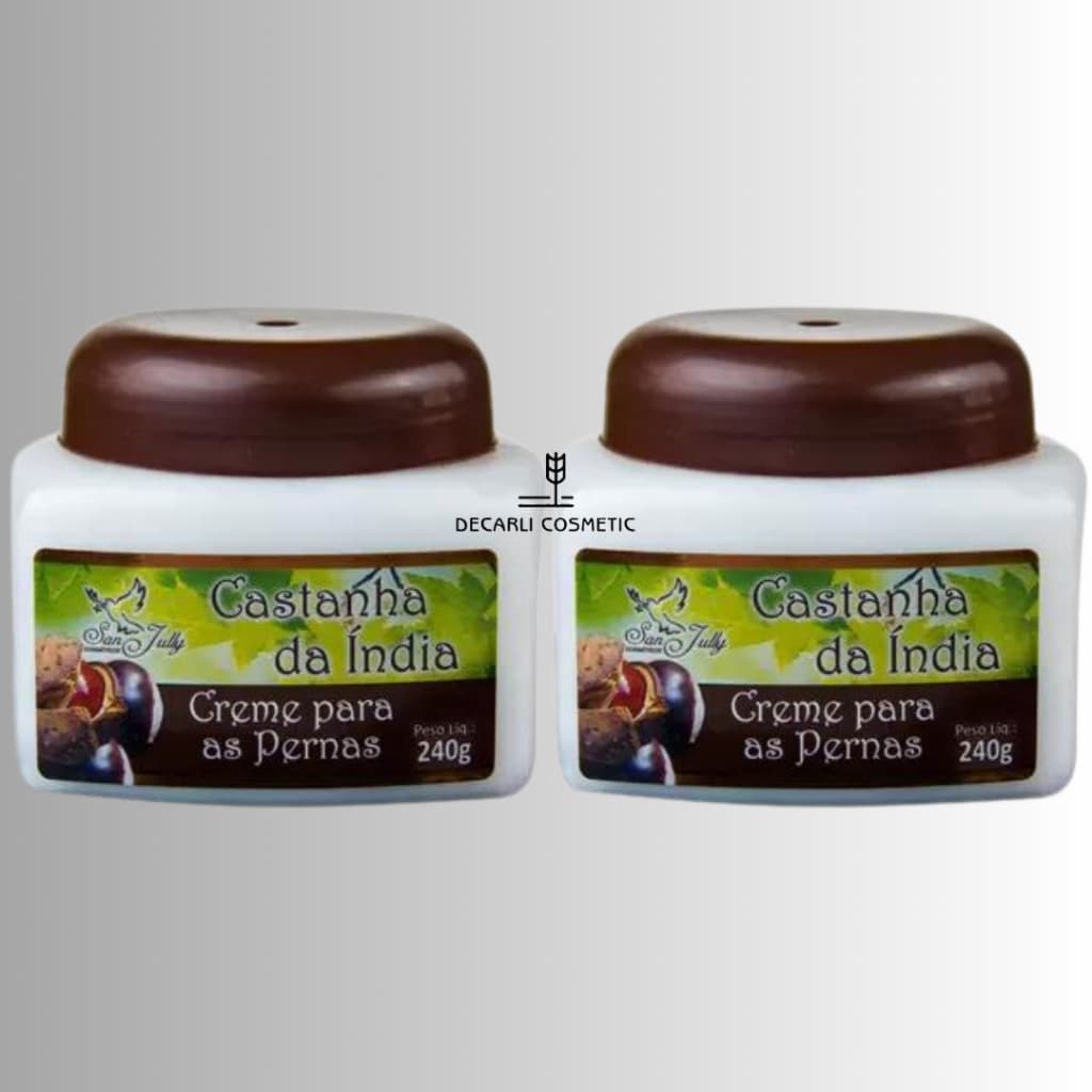 2 UN Creme Para As Pernas Castanha Da Índia 240g - San Jully