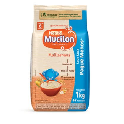 Cereal Infantil Nestlé Mucilon Multicereais 1kg | Nutrição Completa para Crianças | Sabor e Saúde