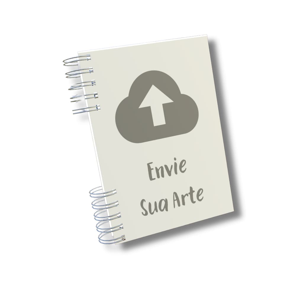 Caderno A5 Personalizado 100 Folhas – Envie sua Arte/Logo no Chat – Miolo à Escolha