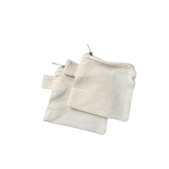 5 Porta moeda algodão cru ecologico 10x10 liso