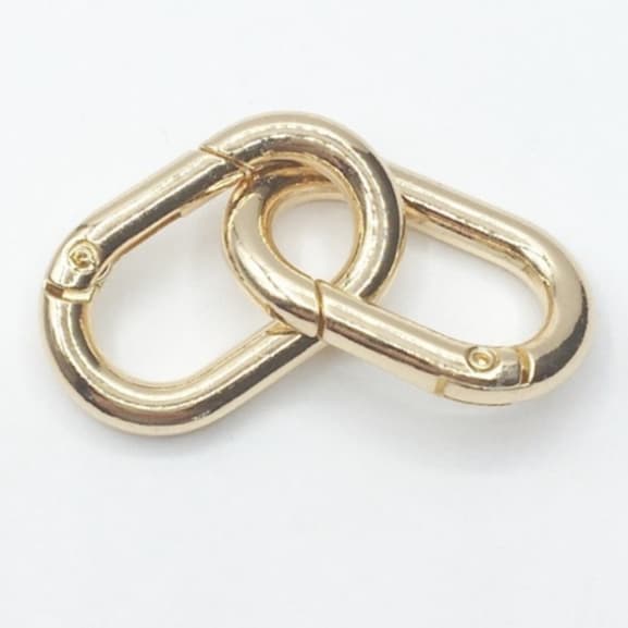 Mosquetão Articulado Oval Ganchos Para Bolsas Alças e Artesanatos 1 PAR