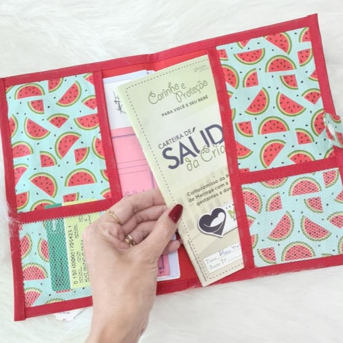Porta Documento para caderneta de vacinação e documentos pessoais