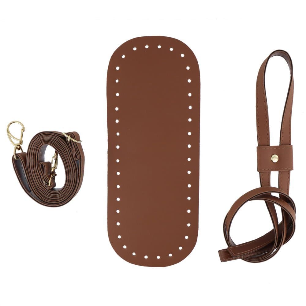 Kit Para bolsa: fundo 25/10 , enforcador e alça ajustável em couro sintético