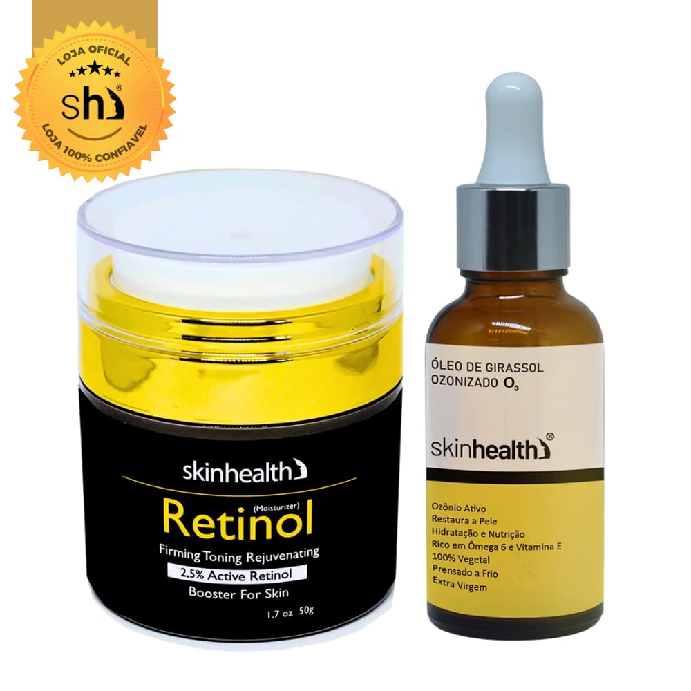 Creme de Retinol para Peles Maduras Tratamento Intensivo com óleo de Girassol Ozonizado Skinhealth