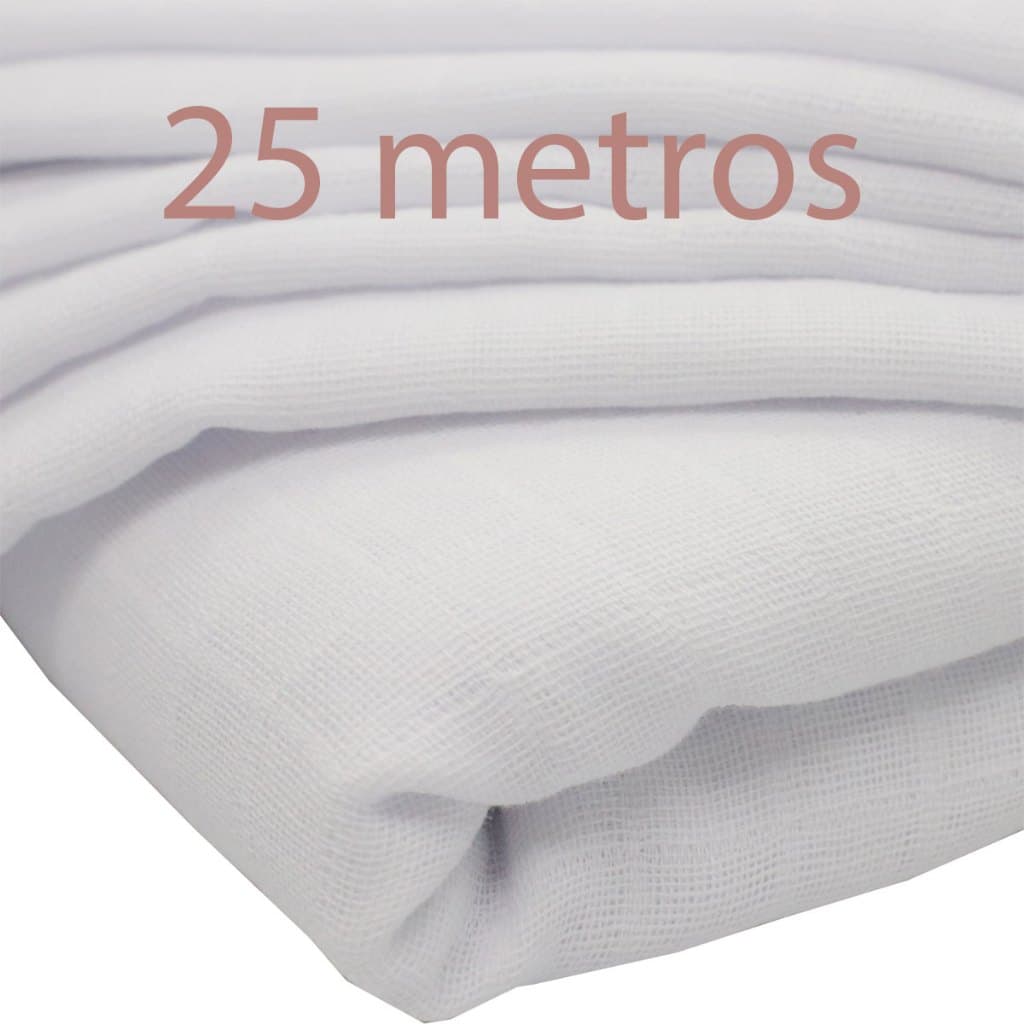 Tecido Fralda Quadriculada - Valletex - 25 Metros