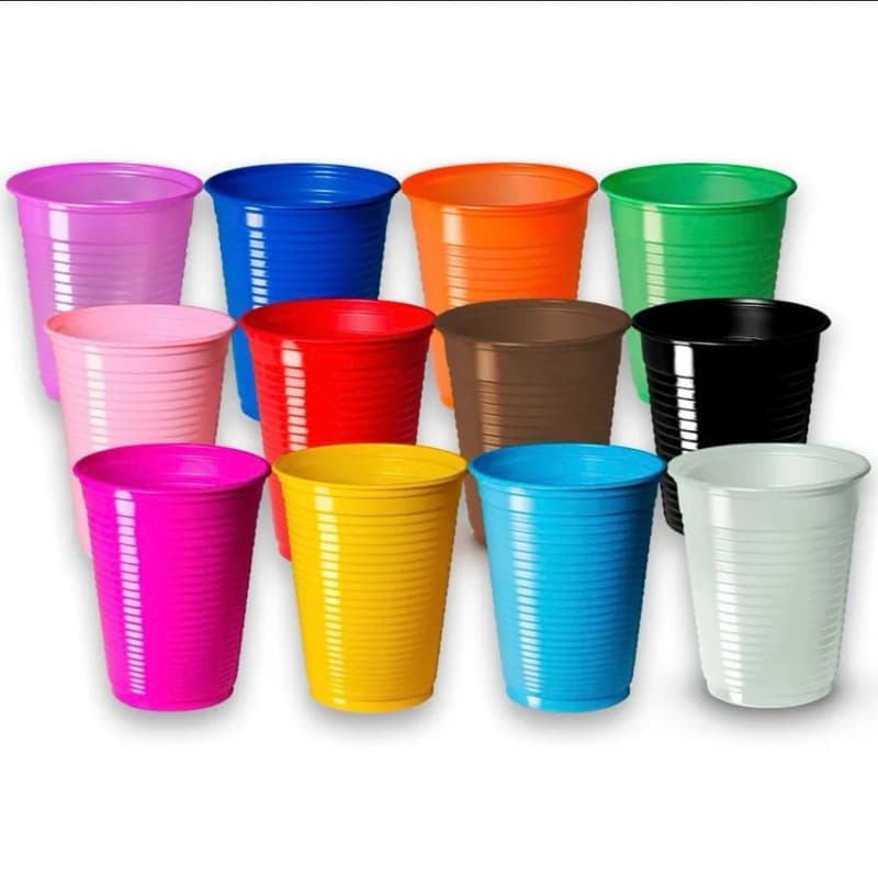 50~350 Copo Descartável 200ml P/ Festa CORES//