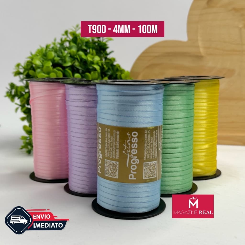 Fita de Cetim Progresso T900/000 4mm - 100mts