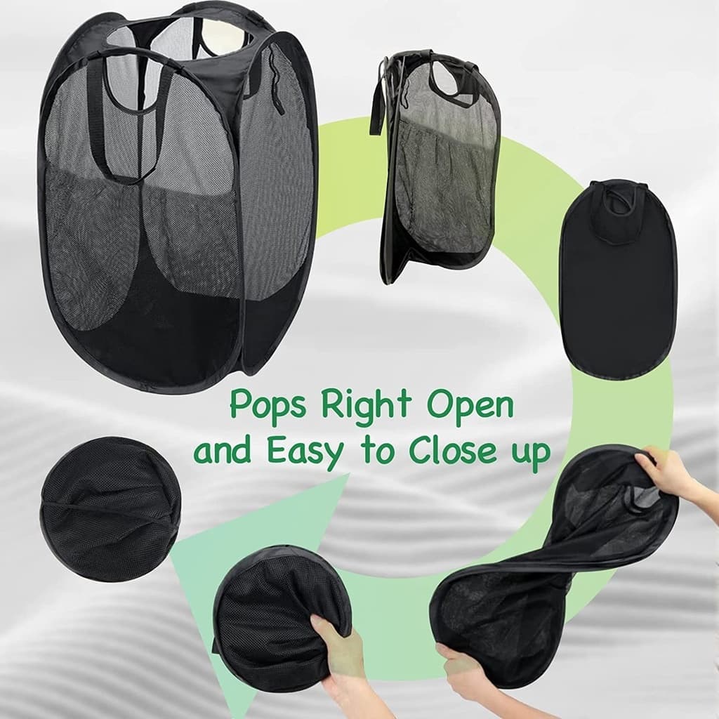 2 Pcs 40x40x70cm Cesto De Brinquedos Preto Cesto De Roupa Suja Dobrável Roupas e Brinquedos Cesto