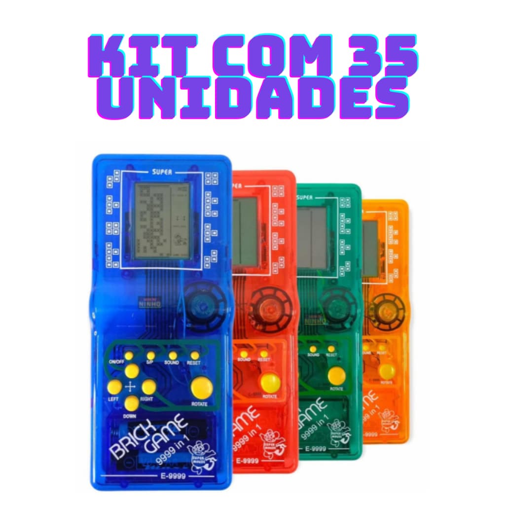 Kit com 35 Super Mini Game Retro Brinck Game Portátil 9999 jogos