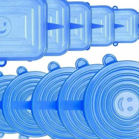 KIT 12 Tampa Silicone Reutilizável À Prova Sopa De Fugas Material De Segurança Tampa Promoção