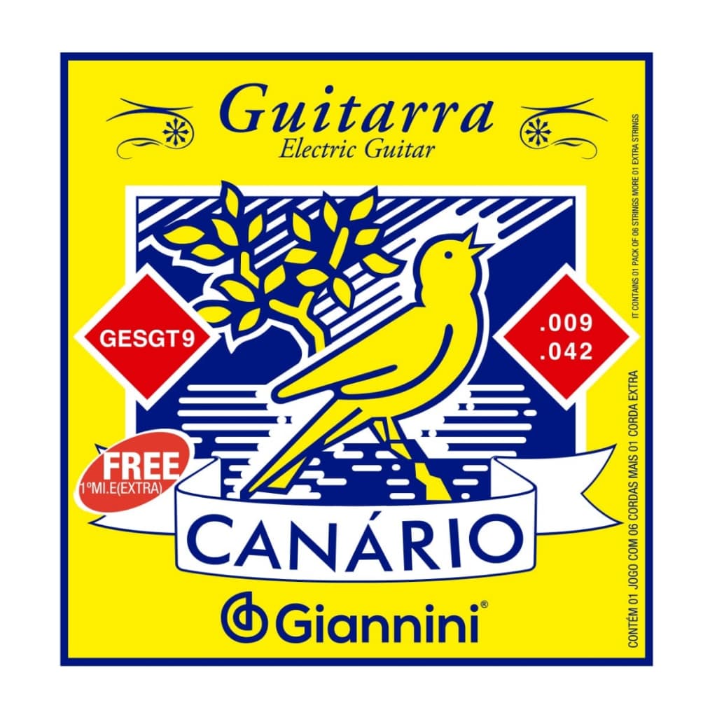 ENCORDOAMENTO PARA GUITARRA GIANNINI GESGT9 09 CANARIO