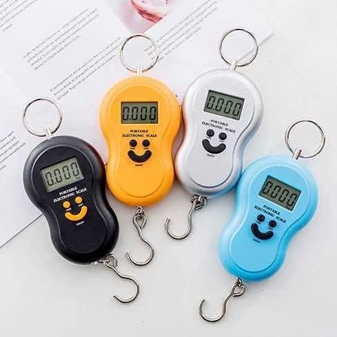 Balança Digital Portátil Eletrônica Scale Pesa Mão Bolsa Mala Peixe Até 50kg