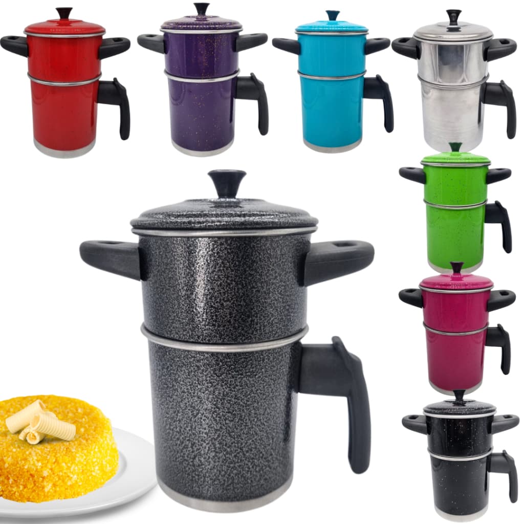 Cuscuzeiro Nordestino Individual nº 10 Color Amj (Cuzcuzeira Individual, Cuscuzeira)