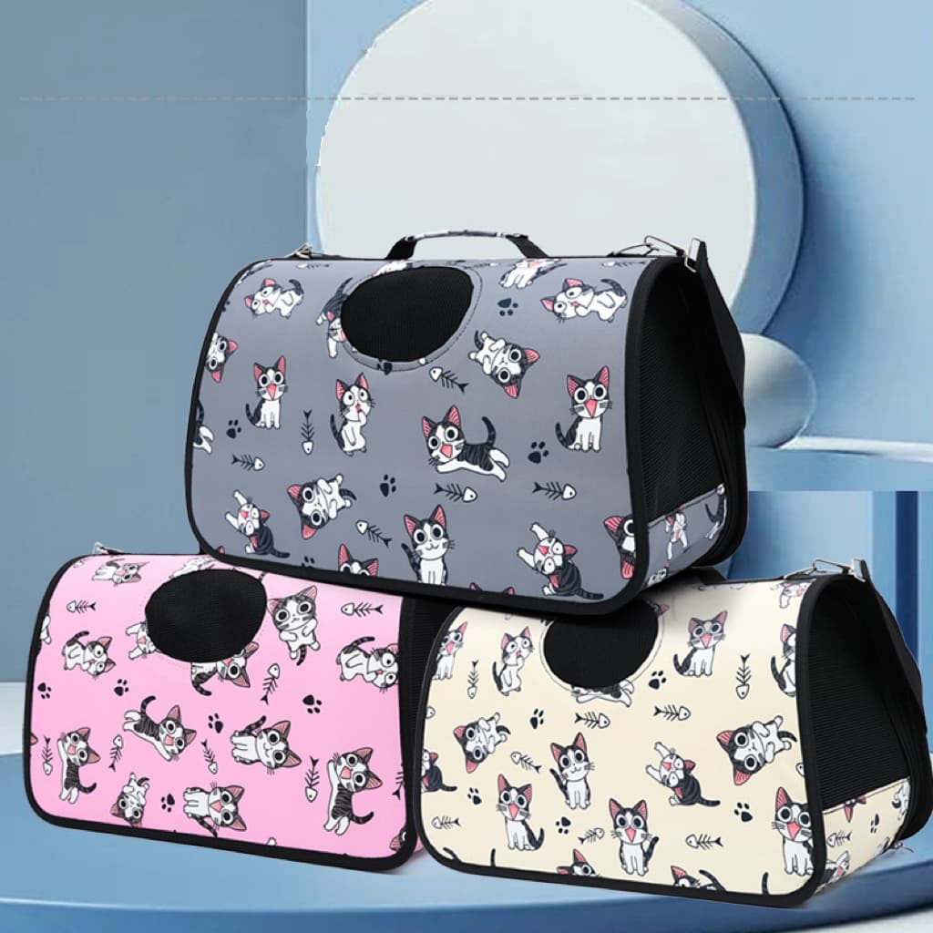 Bolsa Mala ESTAMPADA Casinha Transporte Cachorros Gatos Pet Transporte Cão/gato