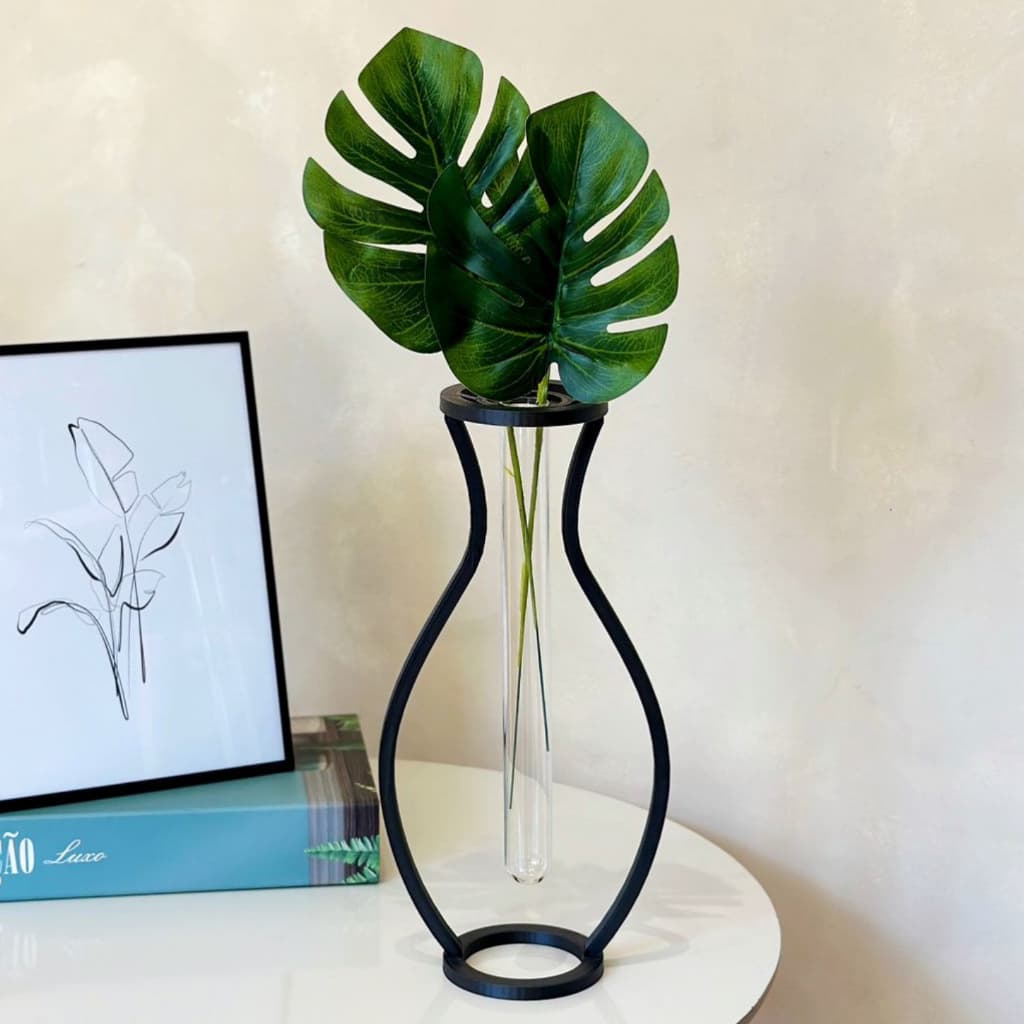 Vaso Minimalista + 2 Costelas de Adão Presente Criativo Decoração de Sala, Mesa, Hack e Home Office