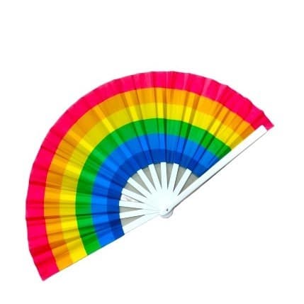 Leque Colorido Arco-íris Para Festa Dança Carnaval Decoração G