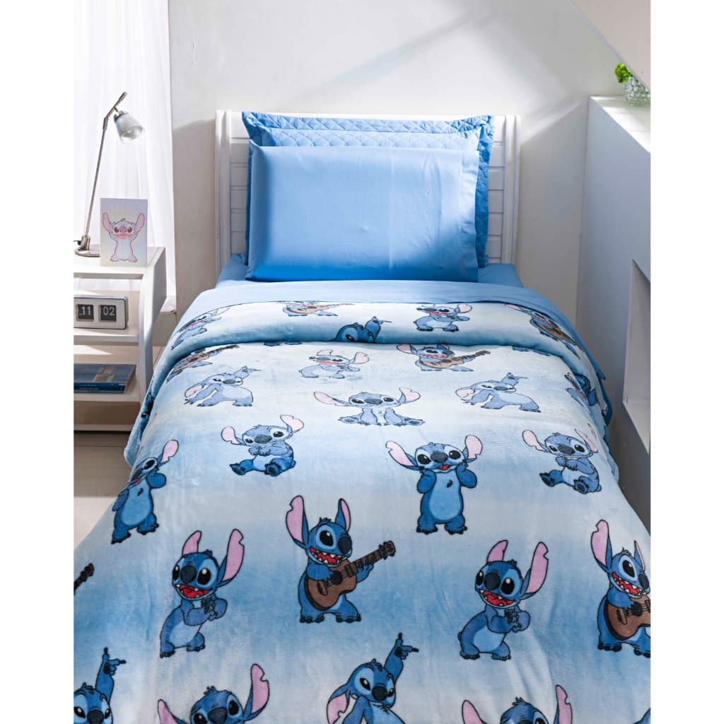 Cobertor Manta Infantil Solteiro Stitch Antialérgica - Disney